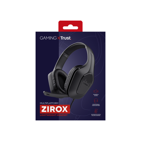 Trust audifonos alambricos gamer color negro