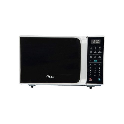 Midea microondas 1.1pc puerta negra gabinete blanco MMDV11S2DW-CA